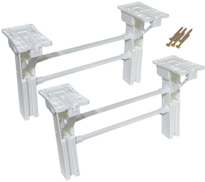 리폼플러스 뚱땡이접이식쌍다리 좌식 테이블 가구다리 2P, 2개, 화이트