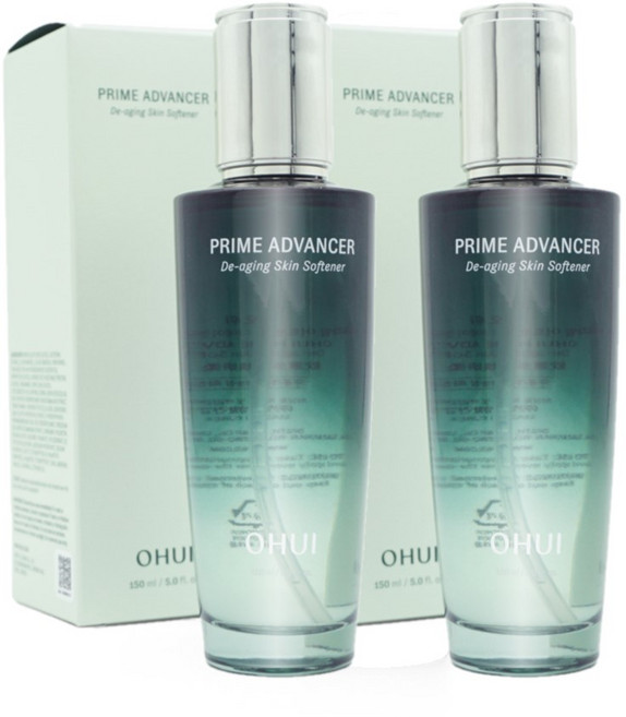 오휘 프라임 어드밴서 디에이징 스킨 소프너, 150ml, 2개