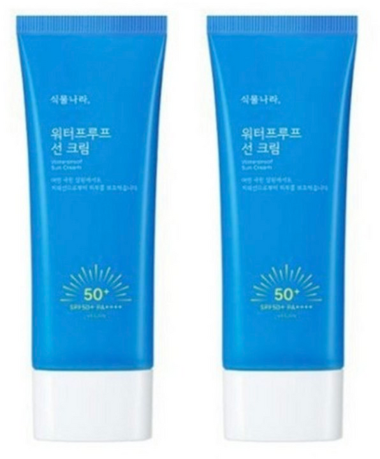[본사정품 대용량] 식물나라 산소수 워터프루프 선크림 1+1 SPF50+ 밀착형 레포츠용 부드러운 발림 PA++++, 200ml, 1개