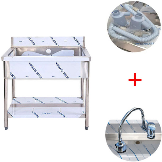 스텐 1조 업소용 싱크대 주방 세정대 씽크대 900 수전상품
