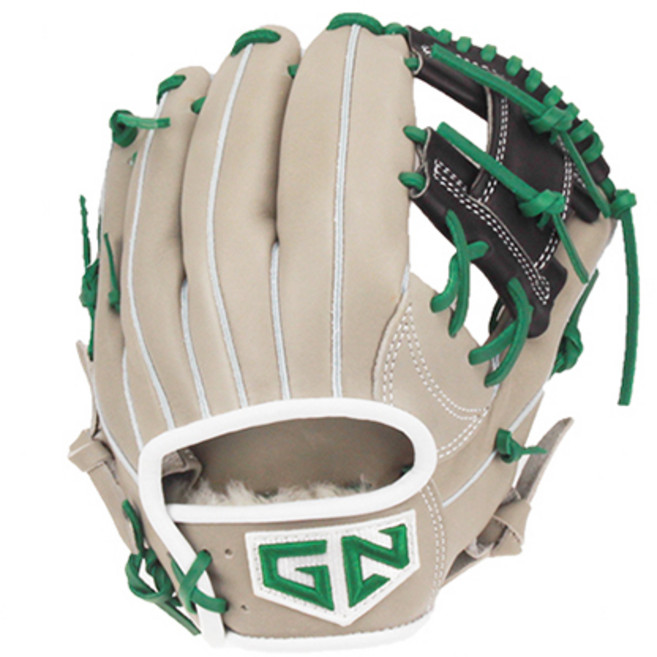 GN 유소년 글러브(난공불락) NEW1.5 어린이선수용 내야 글러브 아이웹 십자웹 11.5인치 레몬옐로우 그레이블랙, 그레이블랙그린 아이웹, 1개