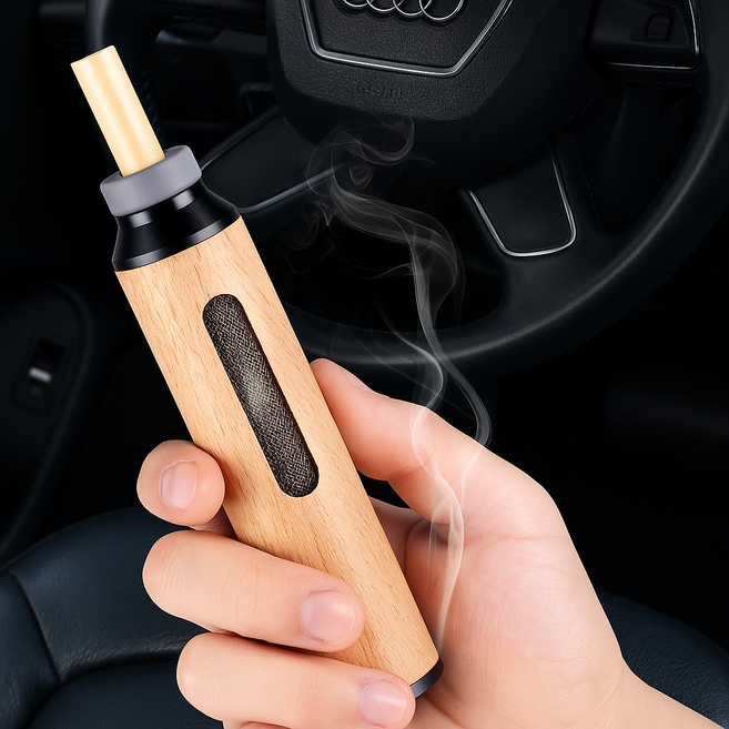 나성픽 재떨이 휴대용, 1개, 블랙