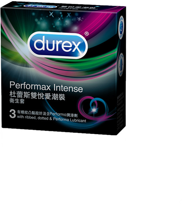 杜蕾斯 Durex 雙悅愛潮裝保險套 螺紋凸點設計 含Performa潤滑劑 3入, 1個, 3個裝