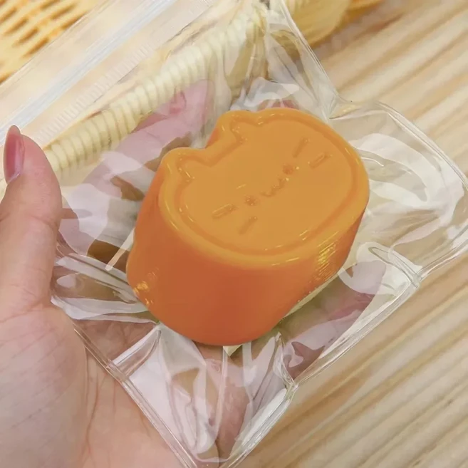 귀여운 고양이 치즈 빵 핀치 장난감 압력 완화 부드러운 손가락 끝 장난감 압착 완화 감압 느린 리바운드, 10 Yellow