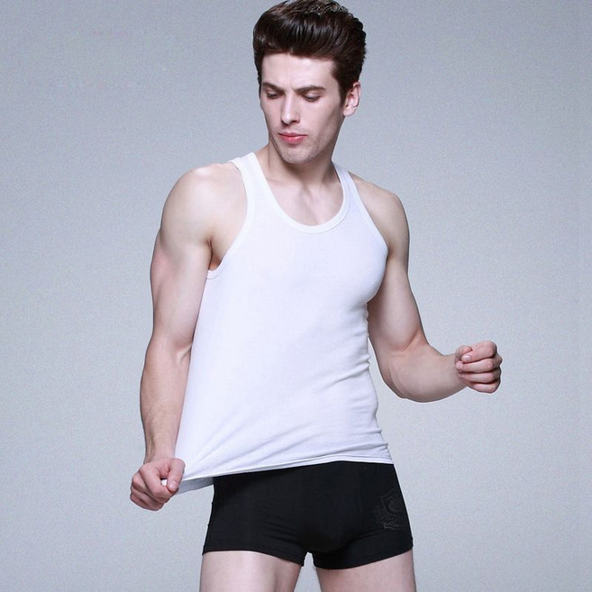 남자 순면 여름 러닝 조끼 3P