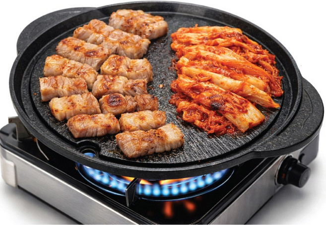 국내생산 3중 마블 코팅 불같은 구이팬 버너용 삼겹살 불판 강력 넌스틱 가정용 업소용 맞교환 가능, 1개