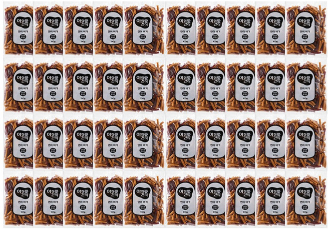 아침애 수제간식 연어버거, 오리고기, 100g, 40개