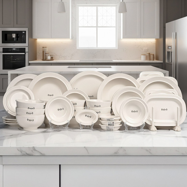 시라쿠스 메이플 화이트 6인 신혼 식기 홈세트 36p, 1세트
