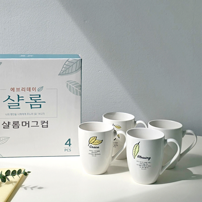 경지사 에브리데이 샬롬 머그컵세트 2P 4P, 1세트