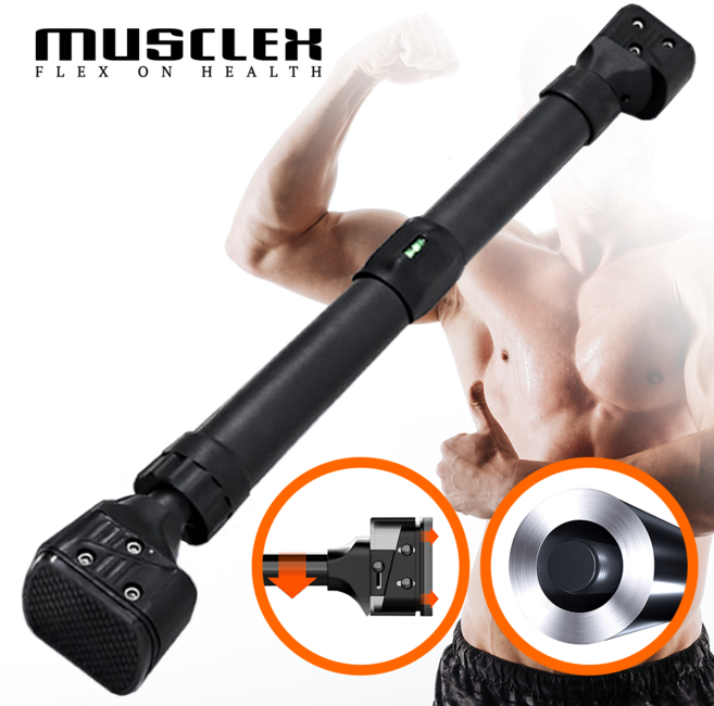 머슬렉스 가정용 문틀 철봉 턱걸이 운동기구 고급형 단축 풀업바 홈트레이닝 문 틈 봉 바