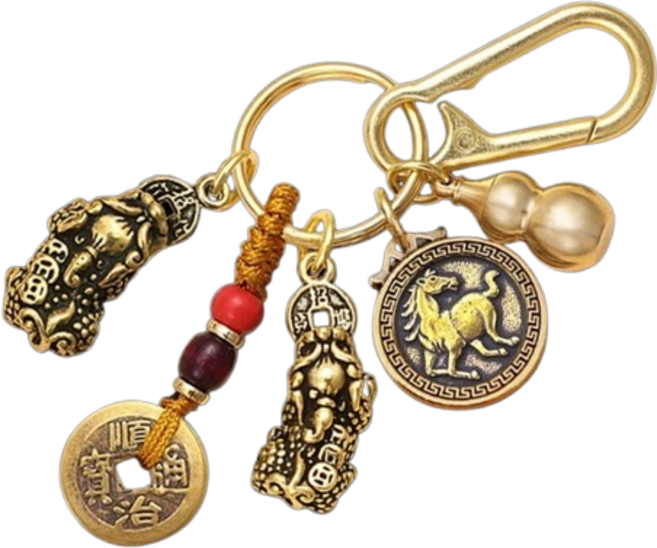 리파니 12간지 수호신 재물운 금전운 액막이 호리병 엽전 쌍비휴 키링, 7. 말띠