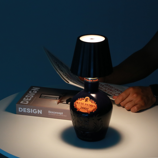 라인트 무선 보틀 LED 램프 무드등, B. 블랙(Black)