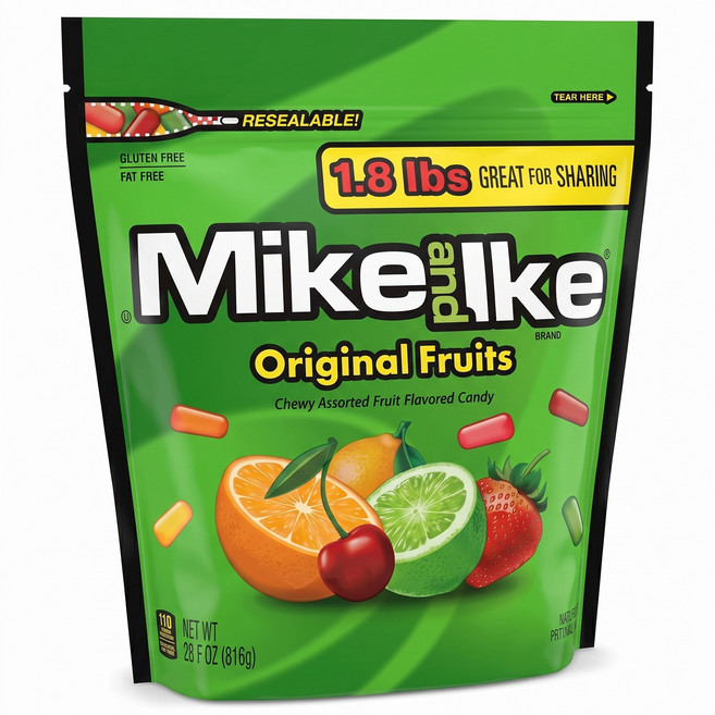 Mike and Ike 오리지널 과일 816.5g(28온스) 백 시큼한, 1개, 816.5g