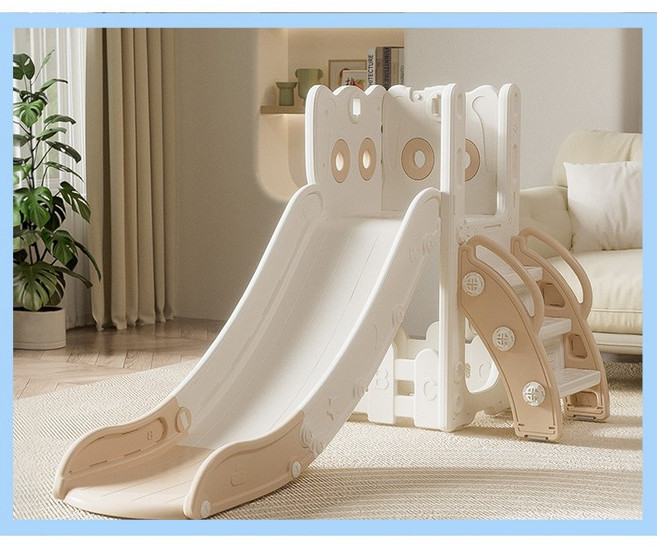 포근놀이터 가정용 정글짐 미끄럼틀 실내놀이터 키즈카페 놀이기구 놀이방, 1세트, 베이지+카키
