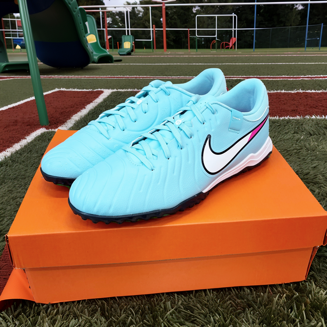 나이키 티엠포 레전드 10 아카데미 TF 코파 화이트 스카이블루 남성용 풋살화 축구화