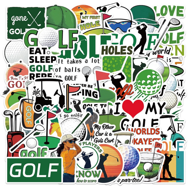 캐리어스티커 스포츠 모음 폰꾸 다꾸 캠핑 여행 방수스티커, 1개, 골프 스티커