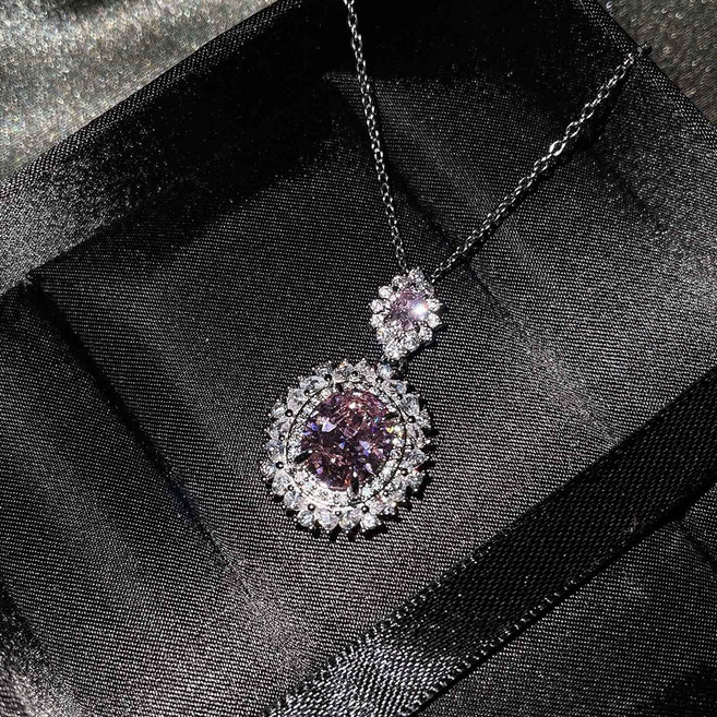 MEMEU 블루 스톤 디자인 더블 펜던트 목걸이 화려한 빛감 여성 패션 액세서리