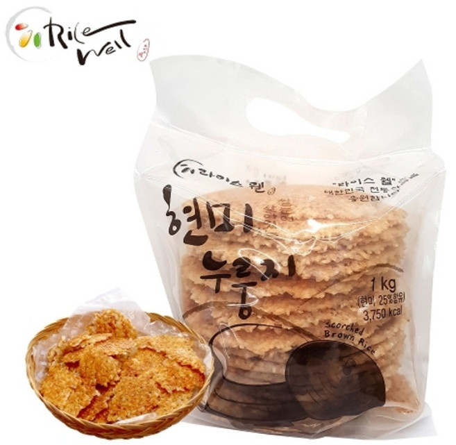 라이스웰 쌀눈이 살아있는 현미누룽지1kg x 2봉 총 2kg, 2개, 1kg