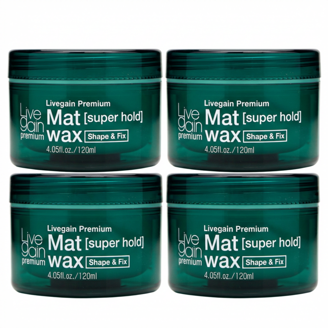 새한 리브겐 프리미엄 매트 왁스 (슈퍼홀드), 4개, 120ml