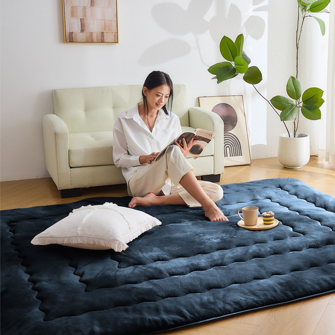 EMME 추동용 러그 플란넬 도톰하고 따뜻한 테이블 매트 커버 러그