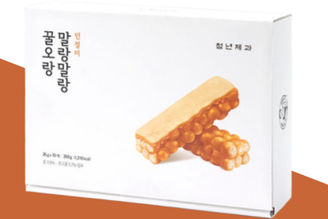 청년제과 인절미 꿀오랑 오란다 전통 간식 26g, 1개