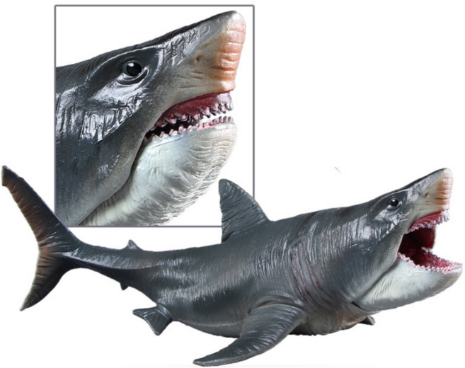 입이 움직이는 상어 메갈로돈 피규어, 1개