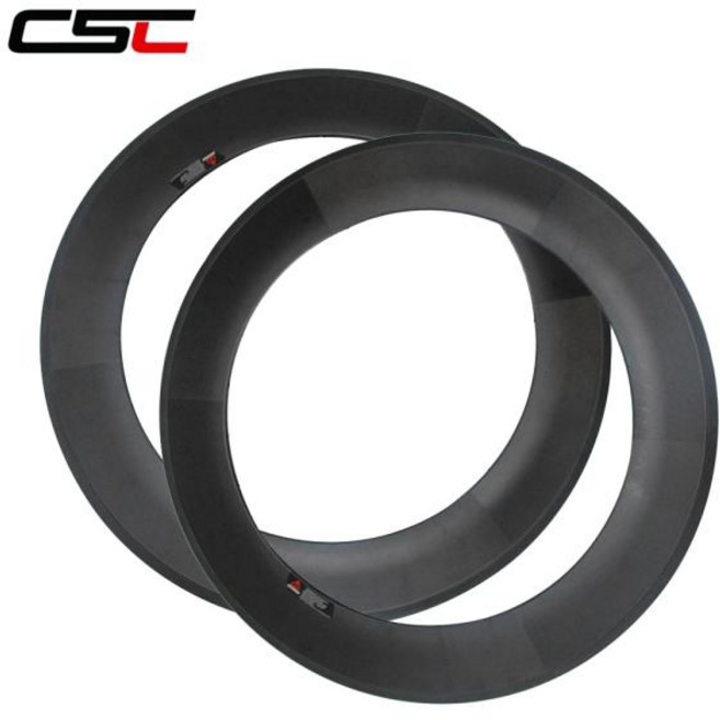 CSC 휠셋 카본 탄소 림 섬유 클린처 타입 700C 초경량 로드 바이크 사이클링 림셋 깊이 88mm 폭 23mm, 1개