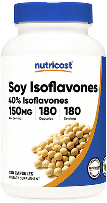nutricost 大豆異黃酮膠囊 150mg, 180顆, 1罐