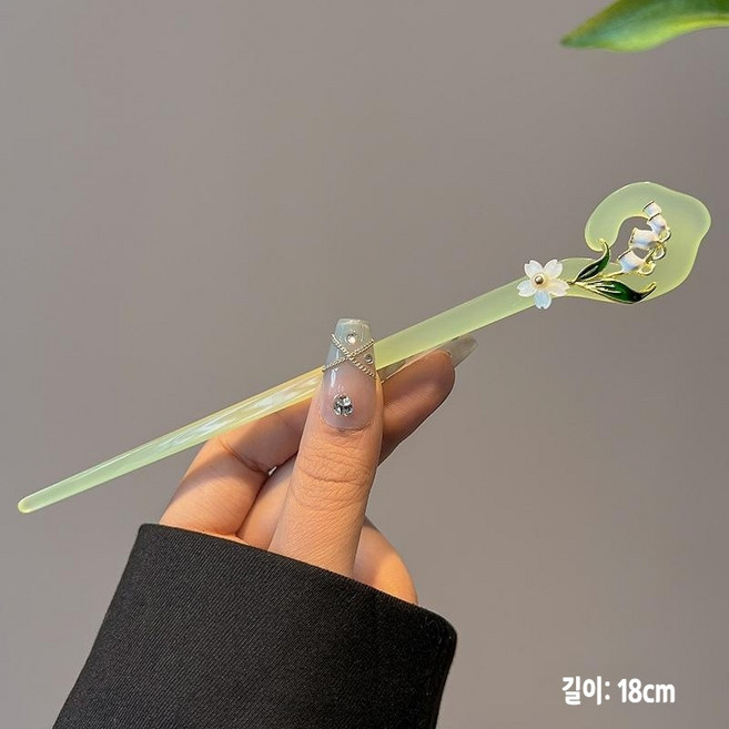 옥비녀 u자 u핀 호신용 클립 비녀