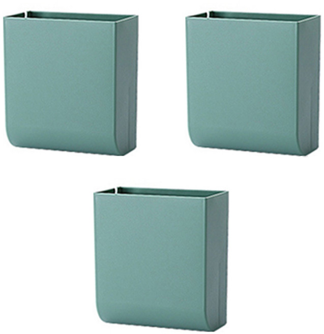 [ABC생활] 다용도 미니 수납선반 핸드폰 거치 리모컨 정리함 3개, 그린