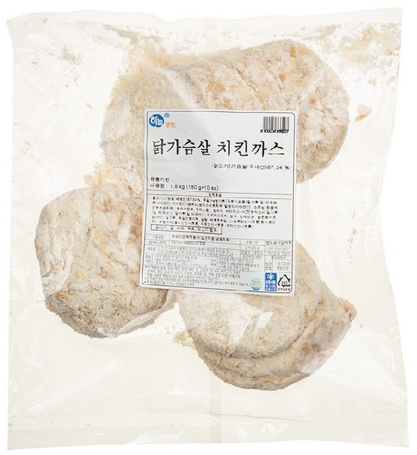 하늘푸드 닭가슴살 치킨까스 180g 10개입 1.8kg, 1개