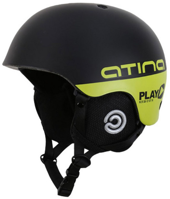 아티나 스키보드헬멧 ATH-P801, 블랙 + 라임, 1개
