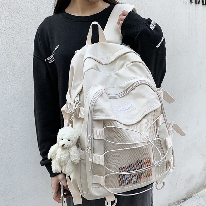 메쉬 캐주얼 백팩 학생 가방 초등학생 중학생 고등학생 대학생 출퇴근 여행 노트북 가방 데일리 책가방