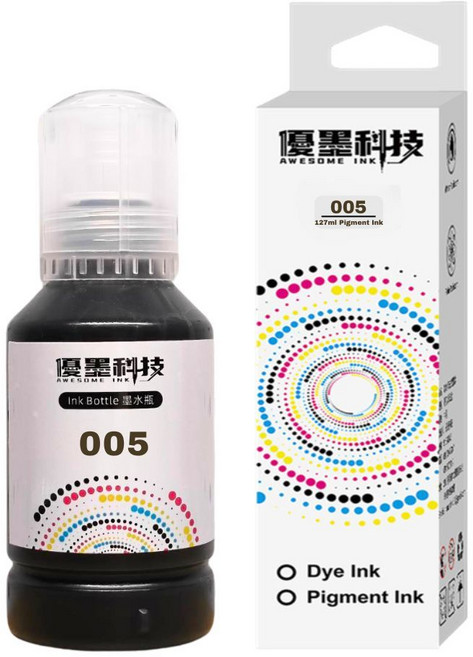 EPSON 005 副廠墨水 L1120 L2110 黑 127ml （打統編請備註）, 黑 127ml 005 （打統編請備註）, 1個
