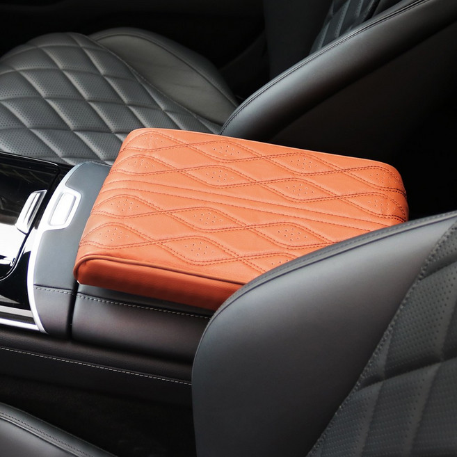 지엠지모터스 스테이블 차량용 메모리폼 콘솔 쿠션, 브라운, 1개