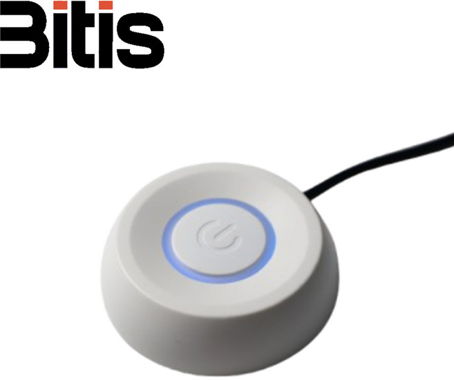 PC 컴퓨터 외부 전원버튼 전원스위치 원형, 화이트, 1개