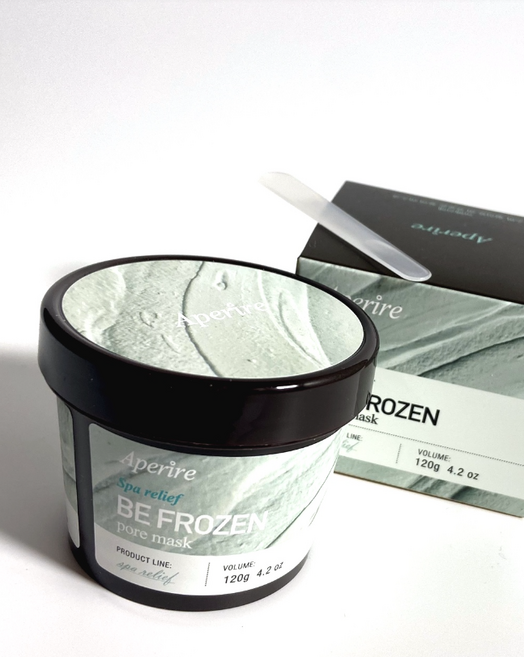 [정품] +**/_ _*- 페이스용 T존 캐나다 청정 클레이 미네랄 빙하수|| 아페리레 || 비_ 프로즌 // 빙하토 ** 쿨링 모공팩 모든피부용, 120g, 2개