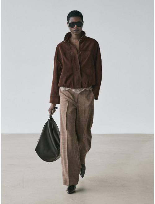 마시모두띠 울 블렌드 와이드 레그 볼륨 팬츠 05008661211 2795608