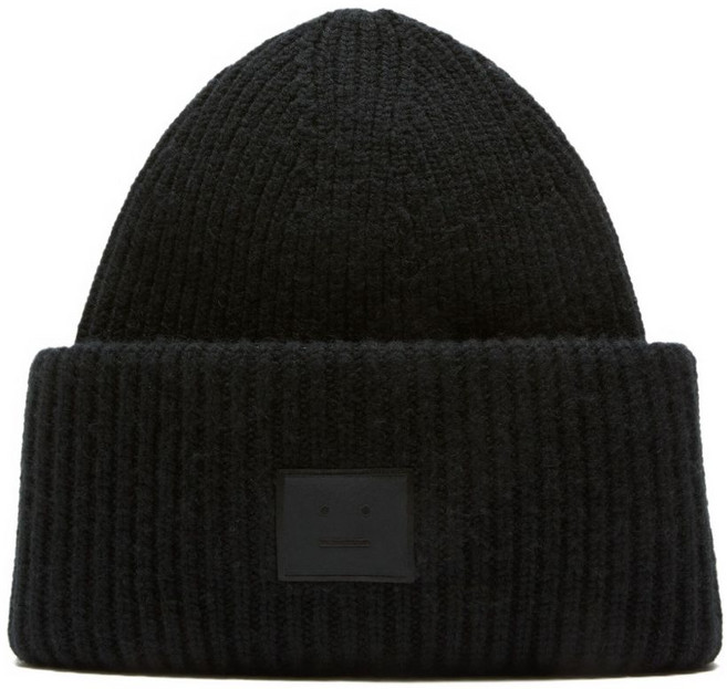 아크네 스튜디오 골지 페이스 패치 비니