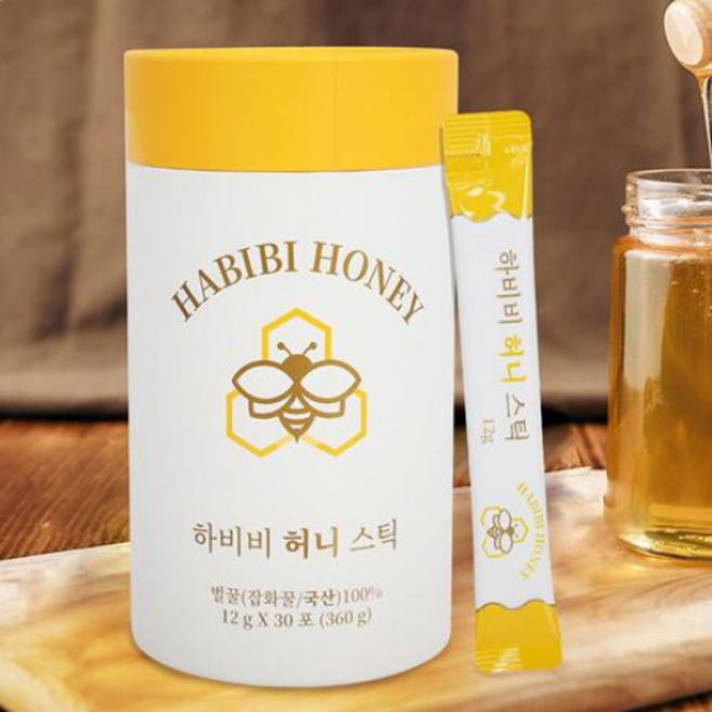 천연꿀 하비비 허니스틱 에너지 보조, 12g, 30개