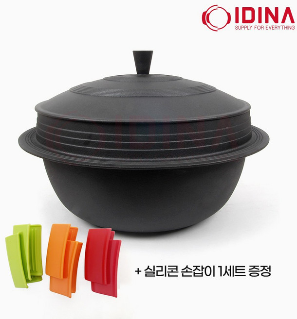 이디나 미향 IH 인덕션 가마솥 무쇠 주물 냄비 돌 솥, 1개, 검정, 14cm