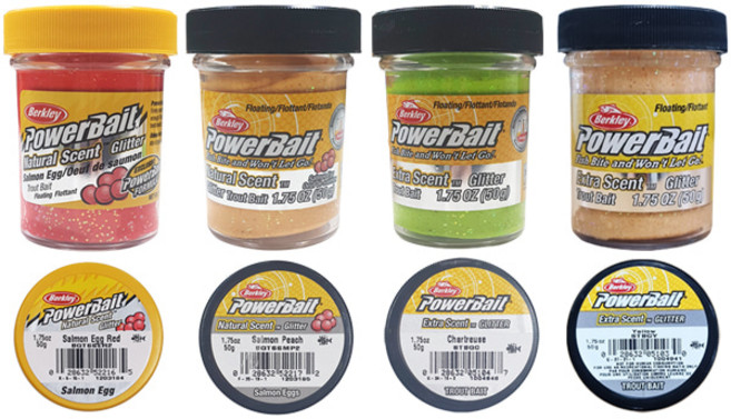 버클리 파워베이트 글리터 송어 미끼 떡밥 낚시, 옐로우, 1개