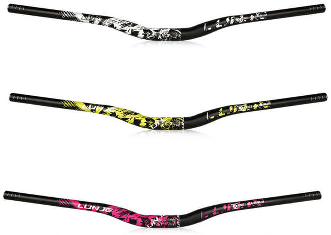 알테쉬 785mm 자전거 롱 라이저바 MTB 핸들바, 형광