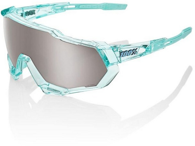 100% Speedtrap 스포츠 퍼포먼스 사이클링 선글라스 - 프리미엄 라지 렌즈 쉴드 - MTB 비포장 자전거 및 로드 바이크 안경 교체 가능한 렌즈 포함