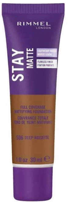 Rimmel 림멜 스테이 매트 풀 커버리지 매티파잉 파운데이션 506 딥 누아제트 30ml, 1개 - 쿠팡