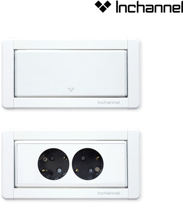 인채널 APT 회전 빌트인콘센트 2구 IBM-22MWH 크림화이트 가구 매립 아일랜드 상판, 크림화이트_IBM-22MWH, 1개