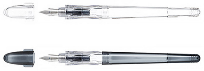 파이롯트 에르고 그립 만년필, EF, 투명