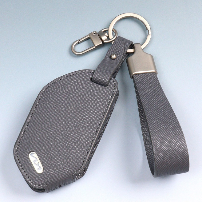 기아 호환 차키케이스 2024 더뉴 쏘렌토 카니발 더뉴 K5 EV6 EV3 K8 신형 7버튼 9버튼 차키링 차키홀더, 에보니그레이, 기아K 9버튼(금속컬러실버/각인불가)