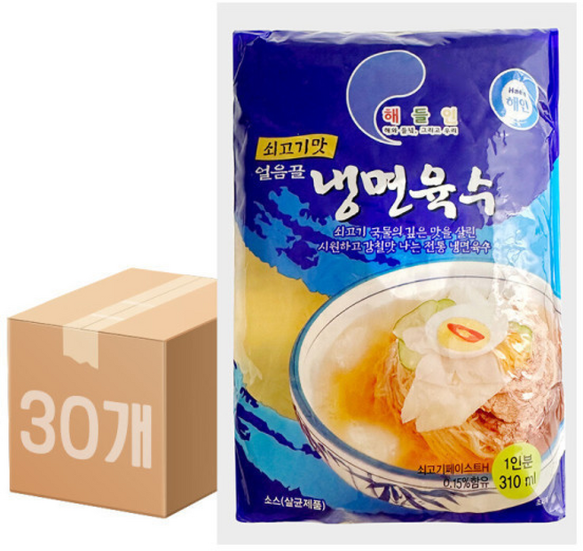 해인 해들인 얼음골 쇠고기맛 냉면육수, 310ml, 30개