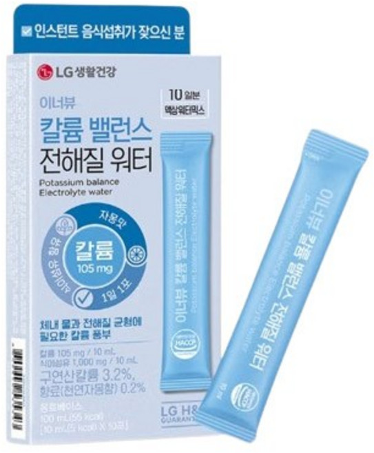 LG생활건강 이너뷰 칼륨밸런스 전해질워터 10포, 1개